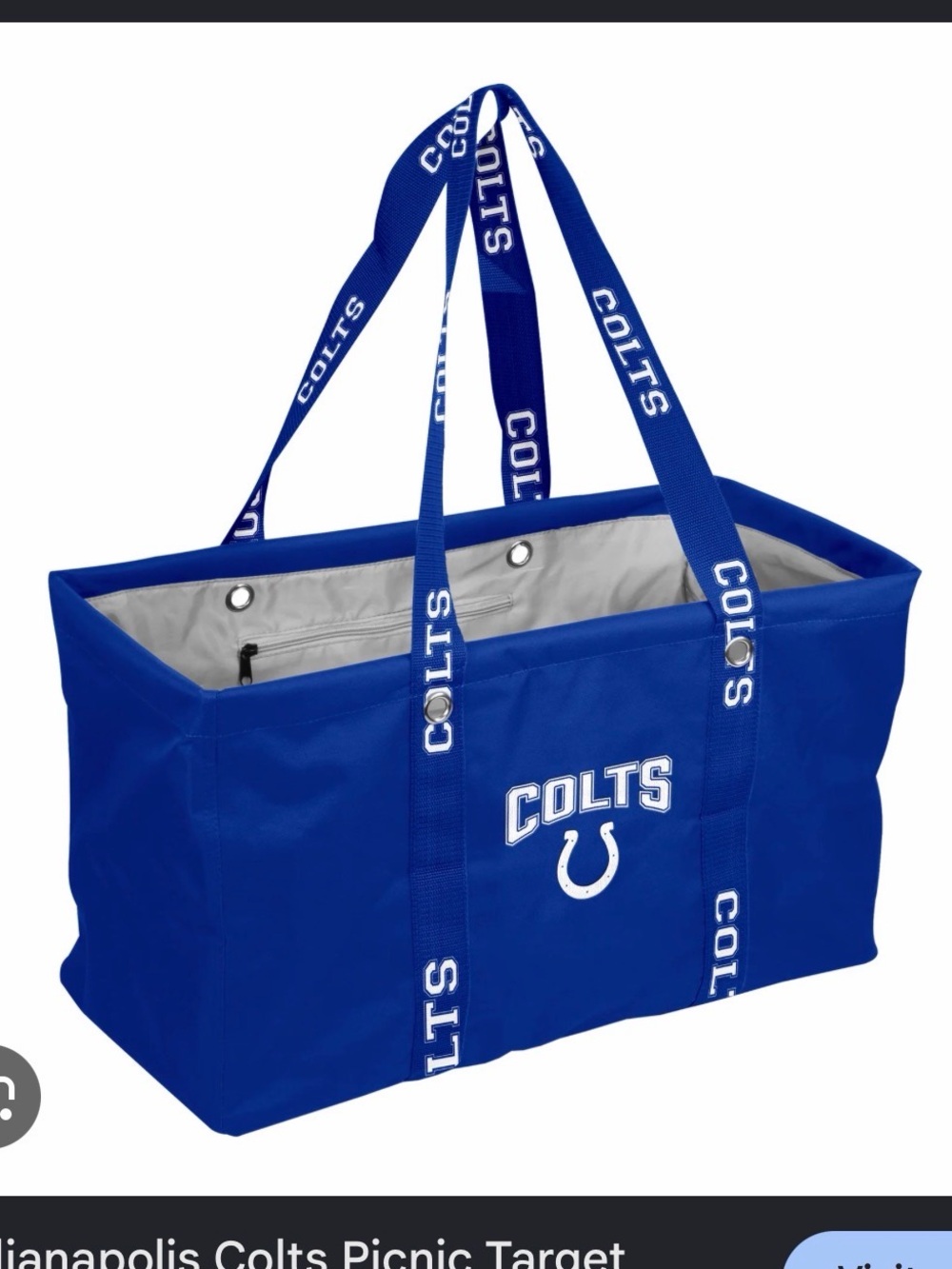 Indianapolis Blue Team Picnic Caddy Tote